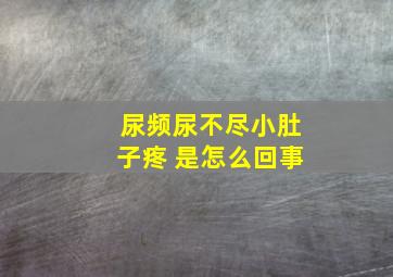 尿频尿不尽小肚子疼 是怎么回事